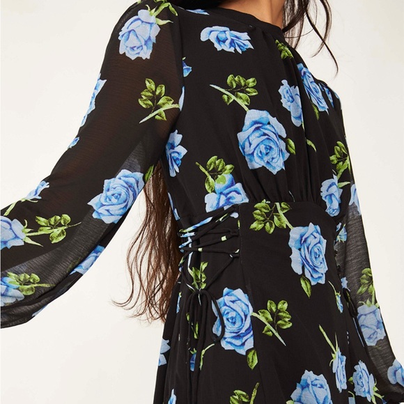 NWT Free People Samantha Lace Up Mini Dress - Picture 2 of 5